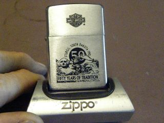 Vintage 1989 Harley - Davidson Sturgis 50 Year Anniversary H - D Zippo Lighter