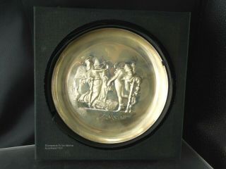 Salvador Dali 1972 Lincoln Sterling Silver Plate Dionysos Et Pallas Athenas