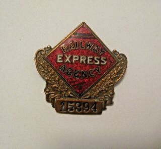 Vintage Railway Express Agency Railroad Numbered Badge Pin See All Our R/r