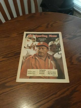 September 9,  1972 - The Sporting News - Bob Devaney Of The Nebraska Cornhuskers