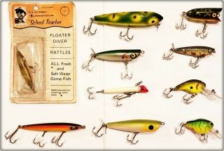 10 Vintage Lures Made For Florida Fishing Bagley Strader Eger Dalton Rattalur