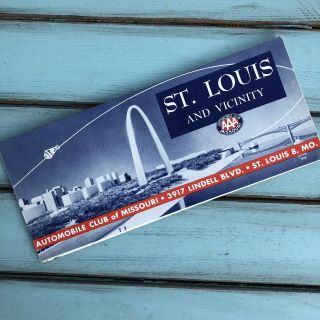 Vintage St.  Louis Road Map 1967 Missouri Vicinity