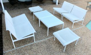 7 Richard Schultz Knoll Swell Vtg Mid Century Modern Lounge Chair Ottoman Table