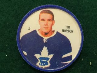 1960 - 61 Shirriff Salada Nhl Hockey Coin 5 Tim Horton,  Maple Leaf,  Toronto.