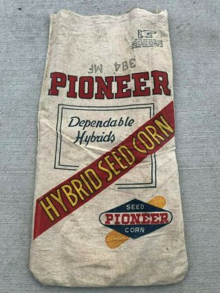 Vintage Pioneer Corn Seed Bag