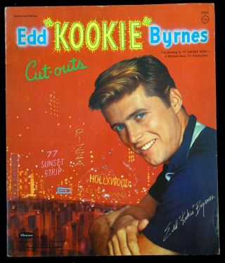 Un - Cut Paper Doll Book Edd " Kookie " Byrnes - 77 Sunset Strip 1959 Whitman