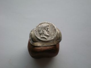 Very Rare Ancient Roman Legionary Silver Ring - Sabinus