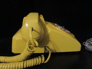 Vintage Yellow Western Electric Rotary Dial Desk Phone Bell System 1963 2