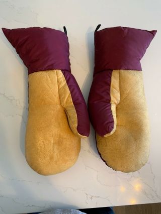 Holubar (boulder,  Co) Vintage Goose Down High Loft Arctic Winter Mitten Gloves.