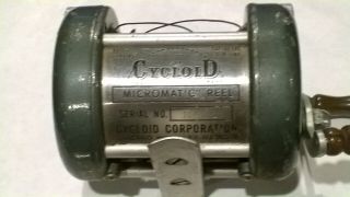 Old Vintage Fishing Rod Reel Cycloid Micromatic,  Perfect.  Chicago