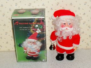 Vintage Hayes Musical Bell Ringing Walking Santa,  Plays 3 Christmas Songs