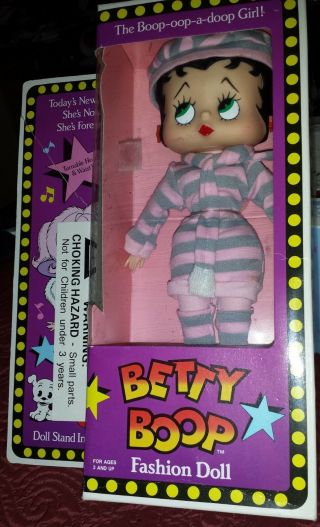 Betty Boop 12” Fashion Doll 1986 Marty Toys Winter Woolens Vintage