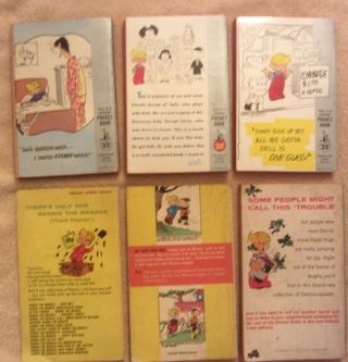 DENNIS THE MENACE by HANK KETCHAM – (6) SC BOOKS - From 1959 to 1970. 2