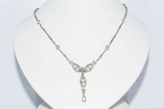 $9,  950 2.  51ct Antique Art Deco Rose Cut/old Mine Cut Diamond Platinum Necklace