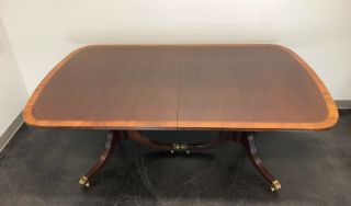 Banded Mahogany Double Pedestal Dining / Banquet Table 2