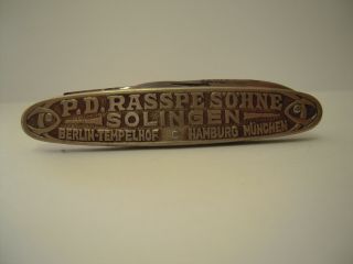 Antique German Advertising Pocket Knife Solingen