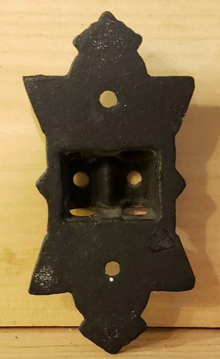 Vintage Oil/Kerosene Lamp Cast Iron Double Mount Wall Bracket Holder 3