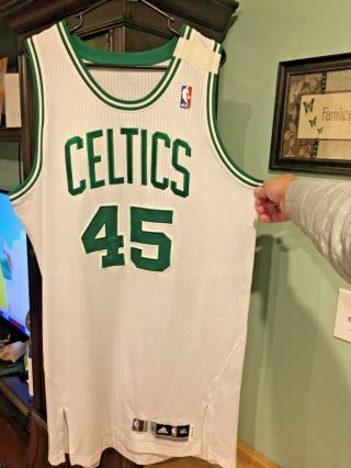 13 - 14 Gerald Wallace Boston Celtics Game Worn Signed Auto Rare Home Jersey