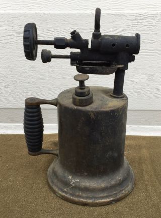 VINTAGE/ANTIQUE BRASS BLOW TORCH (Must view all pic ' s) 2
