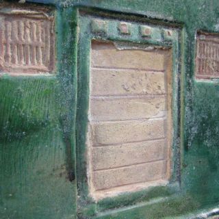 RARE LARGE ANTIQUE CHINESE MING TOMB HOUSE ITEM CIRCA 1500 - SANCAI GLAZED 3