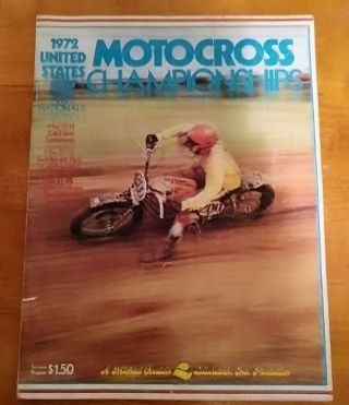 Motocross Program Vintage Carlsbad Saddleback 1972 Us Cup National Championships