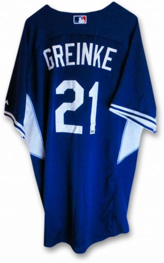 Zack Greinke Team Issue Batting Practice Jersey La Dodgers 21 Mlb Jb085121