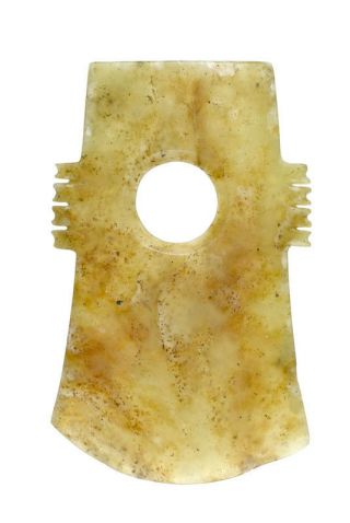 Chinese Shang Dynasty Style Notched Jade Axe