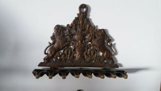 antique Italian 18th bronze menorah Hanuka judaica 2