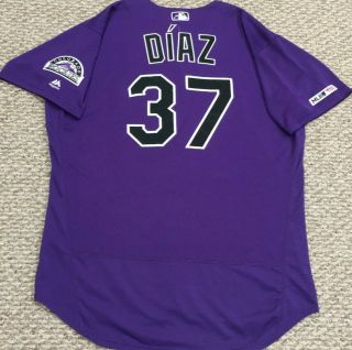 Diaz Size 50 37 2019 Colorado Rockies Game Jersey Team Issued Mlb Holo