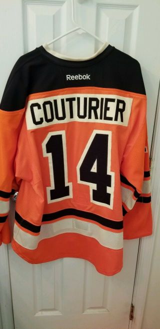 2015 - 16 Sean Couturier Game Worn Philadelphia Flyers Jersey Third Set Meigray