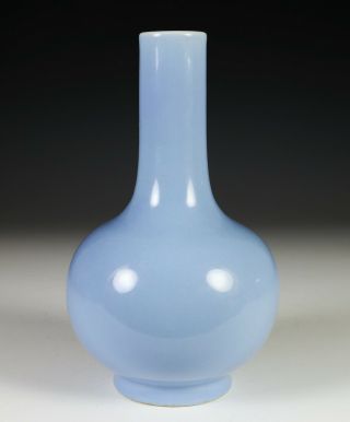 Old Chinese Clair De Lune Glazed Porcelain Bottle Vase With Yongzheng
