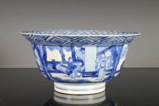 Fine Antique Chinese Blue And White Porcelain Bowl - Kangxi Mark And Period