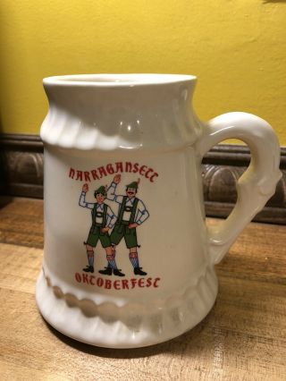 Rare Vintage 1971 Narragansett Oktoberfest Ceramic Beer Stein Mug Octoberfest