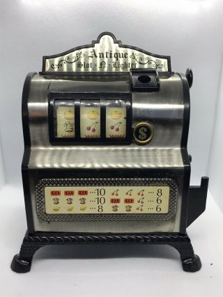 Vintage Butane “antique Slot - N - Lighter " Slot Machine Table Lighter Waco Japan