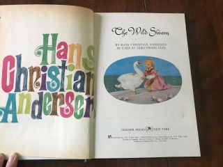 Vintage The Wild Swans Hans Christian Anderson 3D Picture Book Golden Press 1966 3
