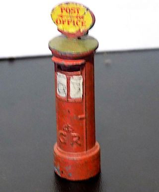 Vintage Dinky Toys Accessory Painted Lead 12a Gpo Post Box,  1935 - 40