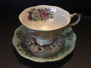 Royal Halsey Very Fine China Tea Cup & Saucer Vintage 3