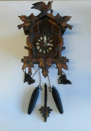 Vintage Black Forest Cuckoo Clock 14a