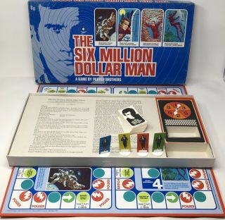 1975 Vintage Six Million Dollar Man Board Game By Parker Brothers Complete Cib