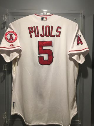 Albert Pujols Game Game Worn Hr Jersey 2015 Photomatched Angels Cardinals