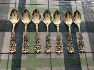 Reed And Barton Francis I Teaspoons - Sterling Silver 7 Spoons