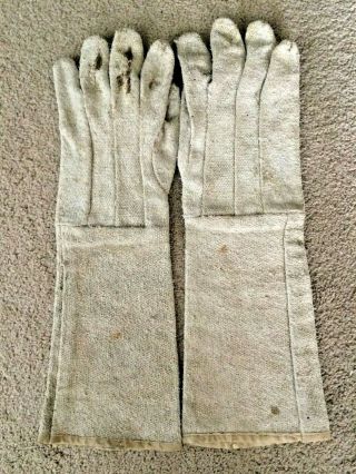Asbestos Protective Gloves With Gauntlet 21 " Vintage