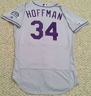 Hoffman Size 44 34 2019 Colorado Rockies Game Jersey Team Issued Mlb Holo