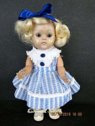 Vintage Vogue Blonde Transitional Ginny Doll In 1952 " Donna " Outfit