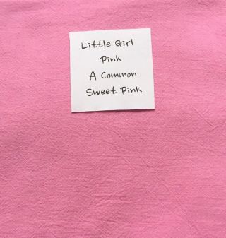 Vintage Full Flour Sack Solid Color Little Girl Pink Approx 38 " X 35 "