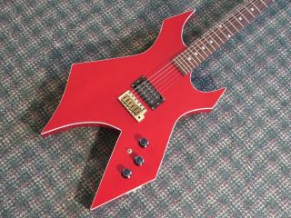 Vintage 1983 BC Rich USA Warlock II Guitar Red RARE 2 w/case 2