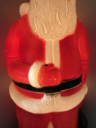 Vintage 22 Inch Union Products Santa Standing Blow Mold 3