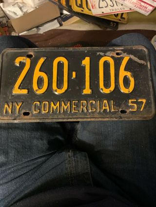 1957 York Commercial License Plate.  260 - 106.