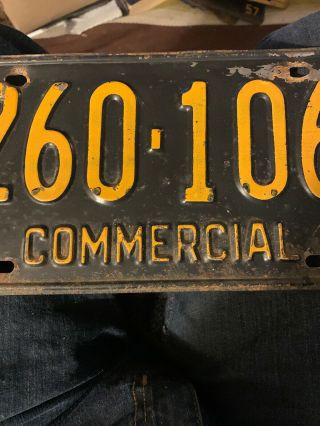 1957 York Commercial License Plate.  260 - 106. 3