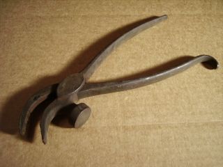 Vintage Whitcher 7 Cobblers Pliers With Hammer Leather Craft Tool